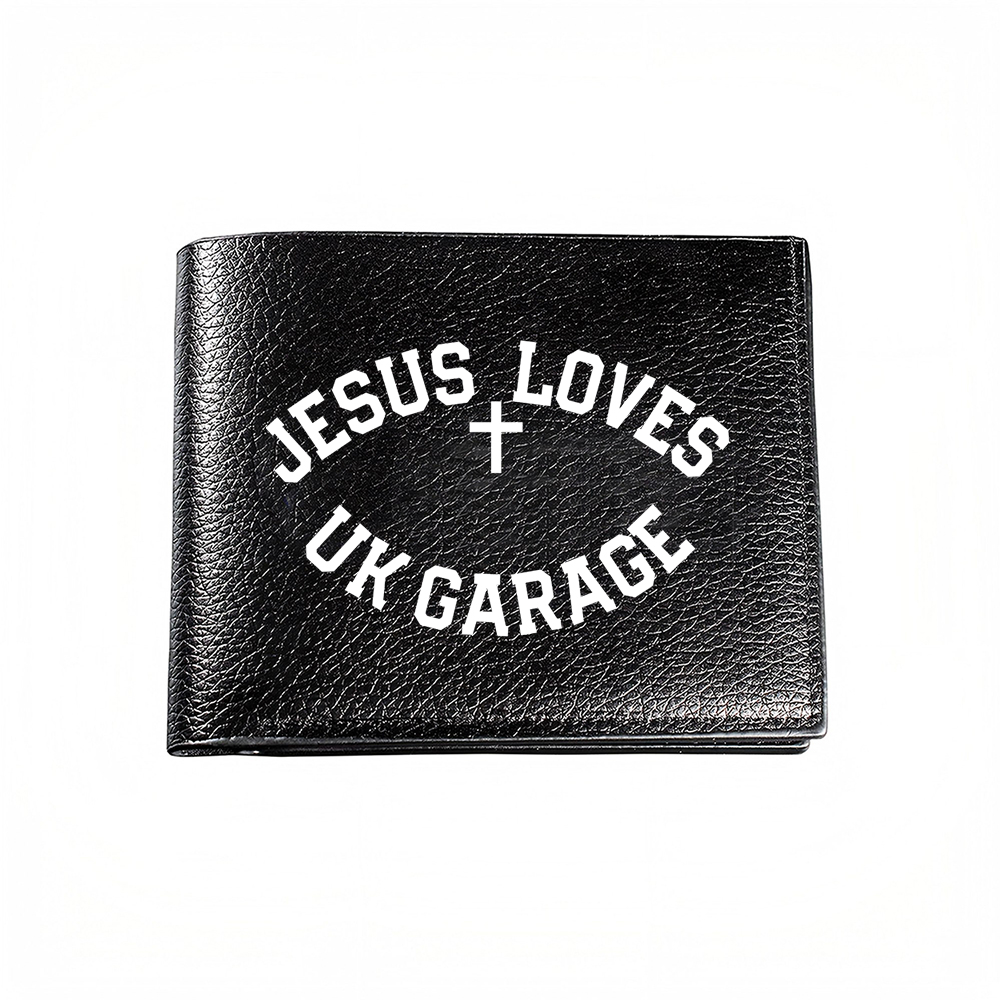 Interior Design Uk - Мужской кошелек-картхолдер Jesus Loves Uk Garage,
